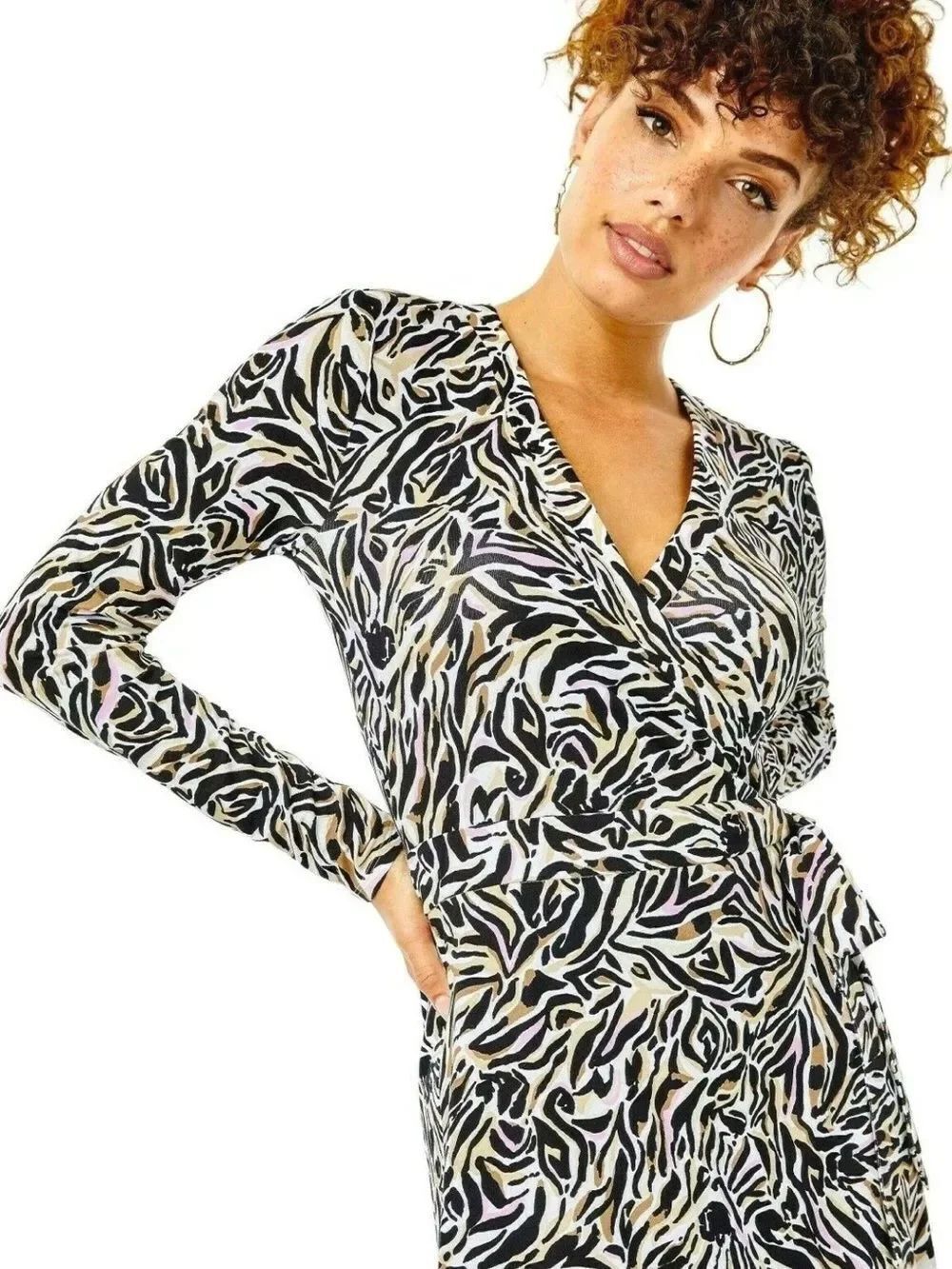 Lilly Pulitzer Rilla Onyx Can You Zee Me Zebra Wrap Dress Skort Short Romper XL